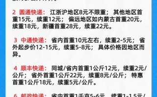 申通国际物流收费标准2020？